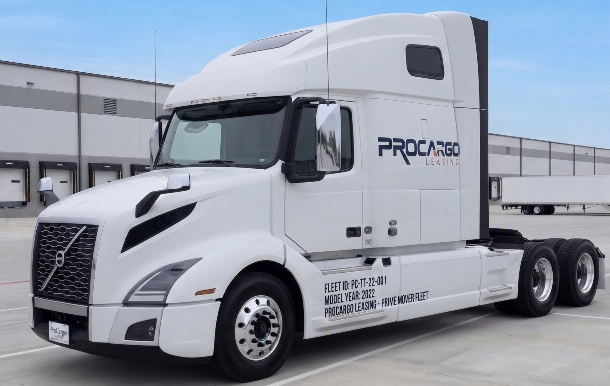 Tractocamion Procargo Leasing en patio logistico